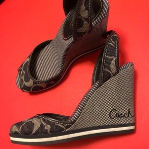 Logo slingback sandals with a great wedge.
